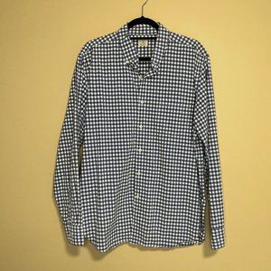 J. Crew Blue Check Button Down | Size L
